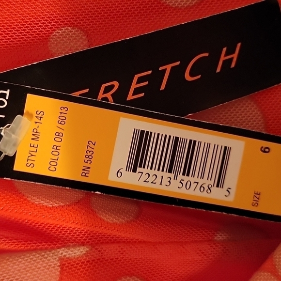 I le size 6 Orange with White Polkadot Dress - Picture 9 of 10